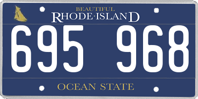 RI license plate 695968