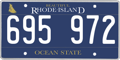 RI license plate 695972