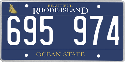 RI license plate 695974