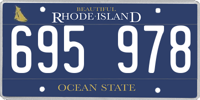 RI license plate 695978