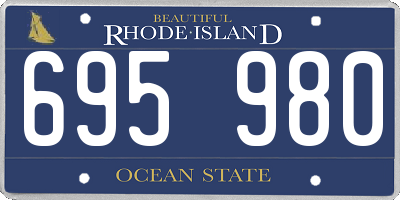 RI license plate 695980