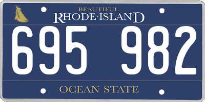 RI license plate 695982