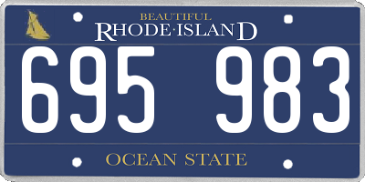 RI license plate 695983