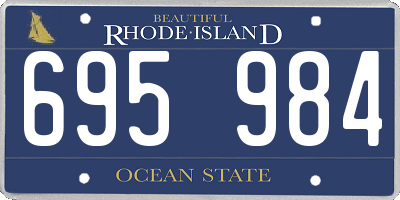RI license plate 695984