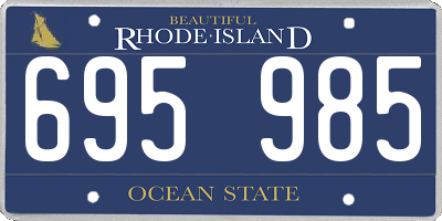 RI license plate 695985