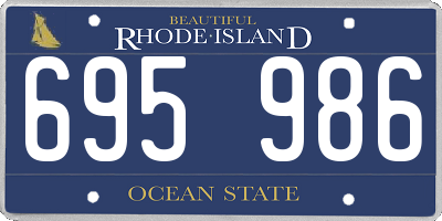 RI license plate 695986