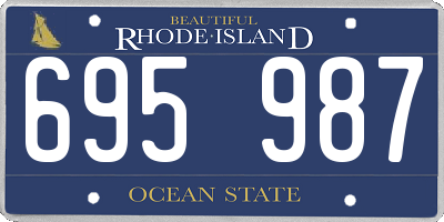 RI license plate 695987