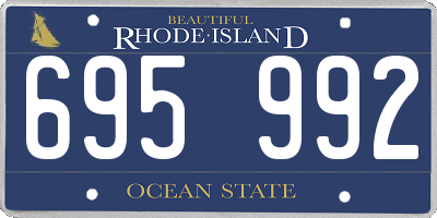 RI license plate 695992