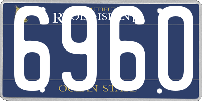 RI license plate 6960