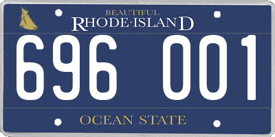 RI license plate 696001