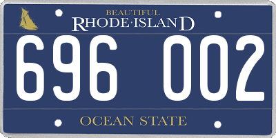 RI license plate 696002