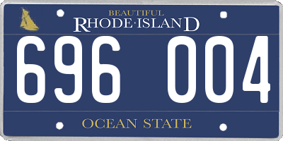 RI license plate 696004