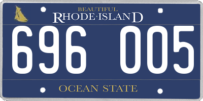 RI license plate 696005