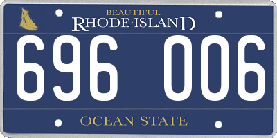 RI license plate 696006