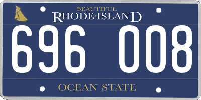 RI license plate 696008