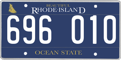 RI license plate 696010