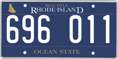 RI license plate 696011