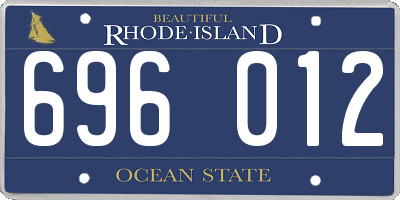 RI license plate 696012