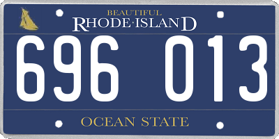 RI license plate 696013