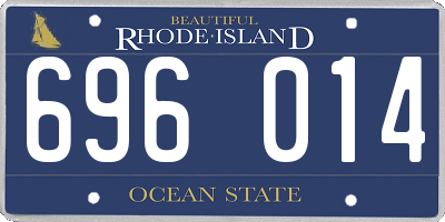 RI license plate 696014