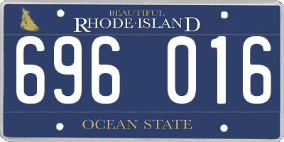 RI license plate 696016
