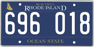 RI license plate 696018