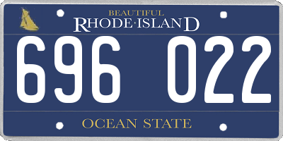 RI license plate 696022