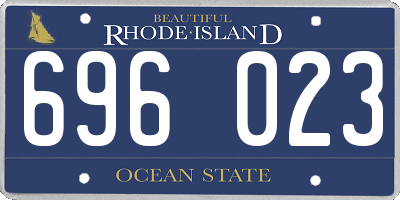 RI license plate 696023