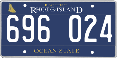 RI license plate 696024