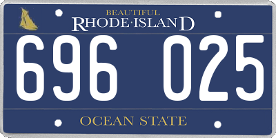RI license plate 696025