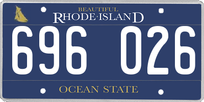RI license plate 696026
