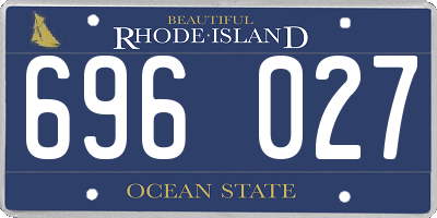 RI license plate 696027