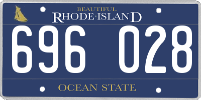 RI license plate 696028