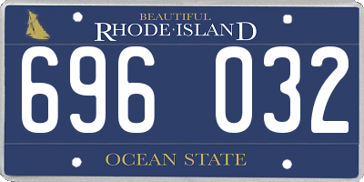 RI license plate 696032