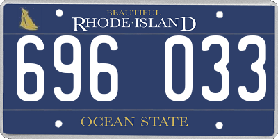 RI license plate 696033