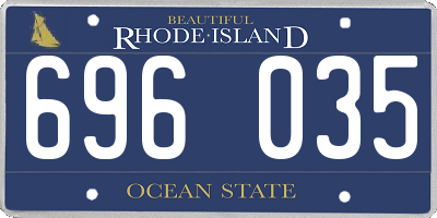 RI license plate 696035
