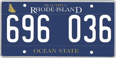 RI license plate 696036