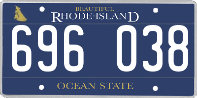 RI license plate 696038