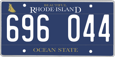 RI license plate 696044