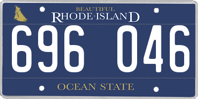 RI license plate 696046