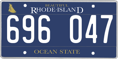 RI license plate 696047