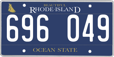RI license plate 696049