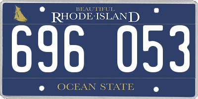 RI license plate 696053