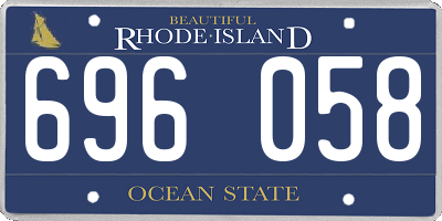 RI license plate 696058