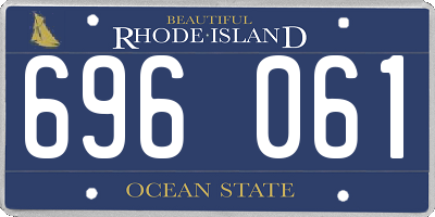 RI license plate 696061