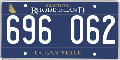 RI license plate 696062