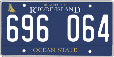 RI license plate 696064