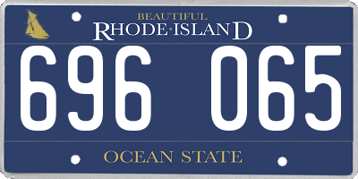RI license plate 696065