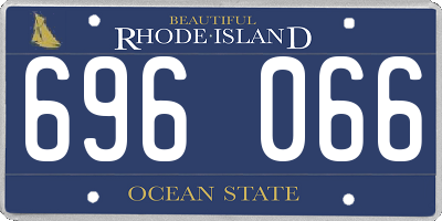 RI license plate 696066