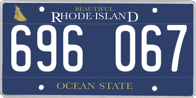 RI license plate 696067